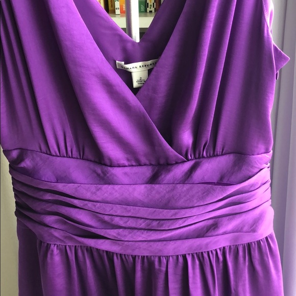 New Banana Republic bright purple V-neck dress - Picture 3 of 7